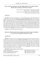 Thực trạng chăm sóc vết mổ nhiễm khuẩn của điều dưỡng Bệnh viện Đa khoa Xanh Pôn năm 2021