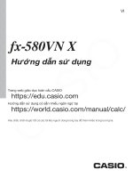hướng dẫn sử dụng casio fx 580VNX VI 