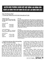 Quyền đơn phương chấm dứt hợp đồng lao động của người lao động theo quy định của bộ luật lao động năm 2019 