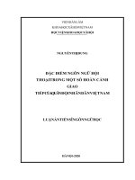 Đặc điểm ngôn ngữ hội thoại của quân đội nhân dân việt nam trong một số tình huống giao tiếp 