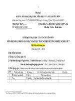 Kế hoạch giáo dục, phụ lục 1, 2, 3 cv 5512 môn hoạt động trải nghiệm 7 sách chân trời sáng tạo 