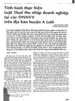 Tình hình thực hiện luật thuế thu nhập doanh nghiệp tại các DNNVV trên địa bàn huyện a lưới 