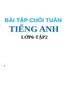 Bài tập cuối tuần tiếng anh 6   tập 2  