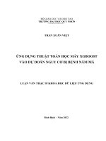 Ứng dụng thuật toán học máy XGBoost vào dự đoán nguy cơ bị bệnh nám má 