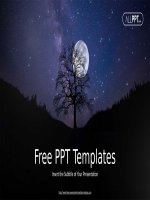 (Mẫu powerpoint) night sky full moon  powerpoint templates 