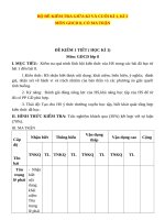 Bộ đề kiểm tra giữa kì và cuối kì 1 môn giáo dục công dân 8 có ma trận  2022 