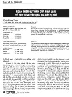 Hoàn thiện quy định của pháp luật về quy trình xác định giá đất cụ thể 