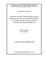 Nội dung cơ bản của một số bản gia huấn trong lịch sử việt nam và bài học lịch sử của nó đối với việc giáo dục đạo đức cho học sinh việt nam hiện nay  