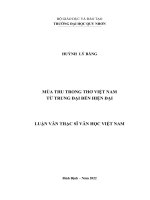 Mùa thu trong thơ việt nam từ trung đại đến hiện đại 