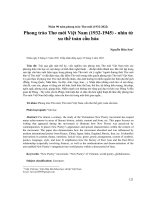 Nhân 90 năm phong trào Thơ mới (1932 2022) Phong trào Thơ mới Việt Nam (1932 1945) nhìn từ xu thế toàn cầu hóa