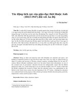Tác động tích cực của giáo dục thời thuộc Anh (1813 1947) đối với Ấn Độ