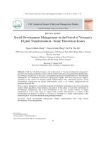 Quản lý phát triển xã hội trong giai đoạn chuyển đổi số của việt nam   một số vấn đề lý luận 