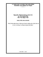 (SKKN HAY NHẤT) một số biện pháp nâng cao hiệu quả công tác phòng cháy chữa cháy tại ký túc xá trường cao đẳng sư phạm hòa bình 