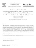 comparing and enhancing spatial skills of pre service elementary school teachers in finland taiwan usa and turkey 