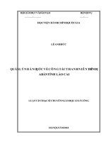 Quản lý nhà nước về công tác thanh niên trên địa bàn tỉnh lào cai 