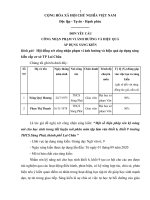 (SKKN HAY NHẤT) một số biện pháp rèn kỹ năng nói cho học sinh trong tiết luyện nói phân môn tập làm văn khối 6, khối 9 trường THCS sùng phài, thành phố lai châu 