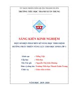 (SKKN HAY NHẤT) một số biện pháp rèn kĩ năng đọc theo định hướng phát triển năng lực cho học sinh lớp 1 