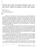 Phân tích yếu tố giới trong các dự án phát triển ở nông thôn việt nam 
