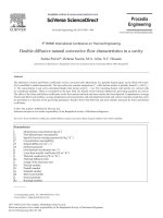 double diffusive natural convective flow characteristics in a cavity 