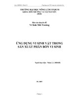 Ứng dụng vi sinh vật trong sản xuất phân bón vi sinh 11 