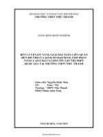SKKN Rèn luyện kỹ năng giải bài toán liên quan đến đồ thị của hàm số đạo hàm, góp phần nâng cao chất...