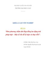 Đơn phương chấm dứt hợp đồng lao động trái pháp luật – một số vấn đề lý luận và thực tiễn 