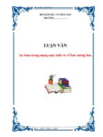 An toàn trong mạng máy tính và về bức tường lửa 