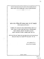 Nghiên cứu áp dụng công nghệ sinh học để xử lý nước thải có chứa chất độc hại là thành phần thuốc phóng, thuốc nổ, thuốc gợi nổ, thuốc nhuộn vũ khí và nhiên liệu tên lửa 