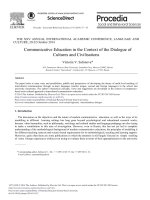 communicative education in the context of the dialogue of cultures and civilisations 