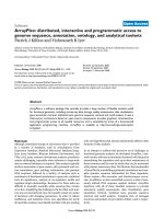 arrayplex distributed interactive and programmatic access to genome sequence annotation ontology and analytical toolsets 