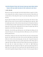 (SKKN HAY NHẤT) chuyên đề rèn kỹ năng nói cho học sinh qua hoạt động nhóm trong tiết đọc hiểu văn bản và tiết luyện nói  ngữ văn 9 