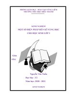 (SKKN HAY NHẤT) một số biện pháp rèn kĩ năng đọc cho học sinh lớp 3 