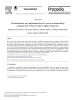 considerations on implementation of a social accountability management system model in higher education 