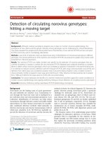 detection of circulating norovirus genotypes hitting a moving target 