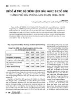 Chỉ số về mức độ chênh lệch giàu nghèo (hệ số gini) thành phố hải phòng giai đoạn 2016 2020 