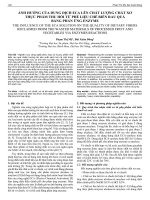 Ảnh hưởng của dung dịch ECA lên chất lượng chất xơ thực phẩm thu hồi từ phế liệu chế biến rau quả bằng phản ứng enzyme