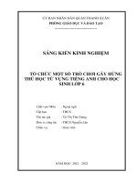 Tài liệu Tổ chức một số trò chơi gây hứng thú học từ vựng tiếng Anh