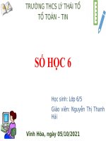 Giáo án trình chiếu môn toán 6 sách cánh diều bài 5 lũy thừa với số mũ tự nhiên tiết 1 