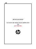 XÂY DỰNG hệ THỐNG MẠNG KHÔNG dây tại QUÝ TRƯỜNG 