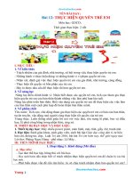 (SKKN HAY NHẤT) giáo án GDCD 6 bài 12 thực hiện quyền trẻ em sách chân trời sáng tạo 