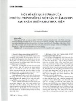 Một số kết quả cơ bản của chương trình mỗi xã một sản phẩm (OCOP) sau 4 năm triển khai thực hiện 