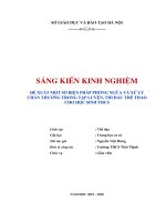 (SKKN HAY NHẤT) đề xuất một số biện pháp phòng ngừa và xử lý chấn thương trong tập luyện, thi đấu thể thao cho học sinh THCS 