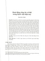 Hoạt động công tác xã hội trong bệnh viện hiện nay