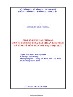 SKKN Một số biện pháp chỉ đạo giúp đỡ học sinh chưa đạt chuẩn kiến thức kỹ năng về môn Toán lớp 4 đạ...