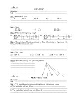 BÀI tập TUẦN TOÁN TIẾNG VIỆT lớp 2 kết nối TRI THỨC NÂNG CAO 2022   2023 TUẦN  (13) 