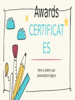 class awards certificates 