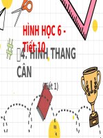 Giáo án trình chiếu môn toán 6 sách cánh diều bài 4 hình thang cân (tiết 1)  