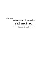 Giáo trình dung sai lắp ghép  kỹ thuật đo