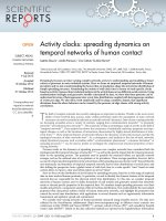 activity clocks spreading dynamics on temporal networks of human contact 