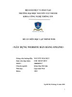 ĐỒ án môn học lập TRÌNH WEB xây DỰNG WEBSITE bán HÀNG ONLINE 